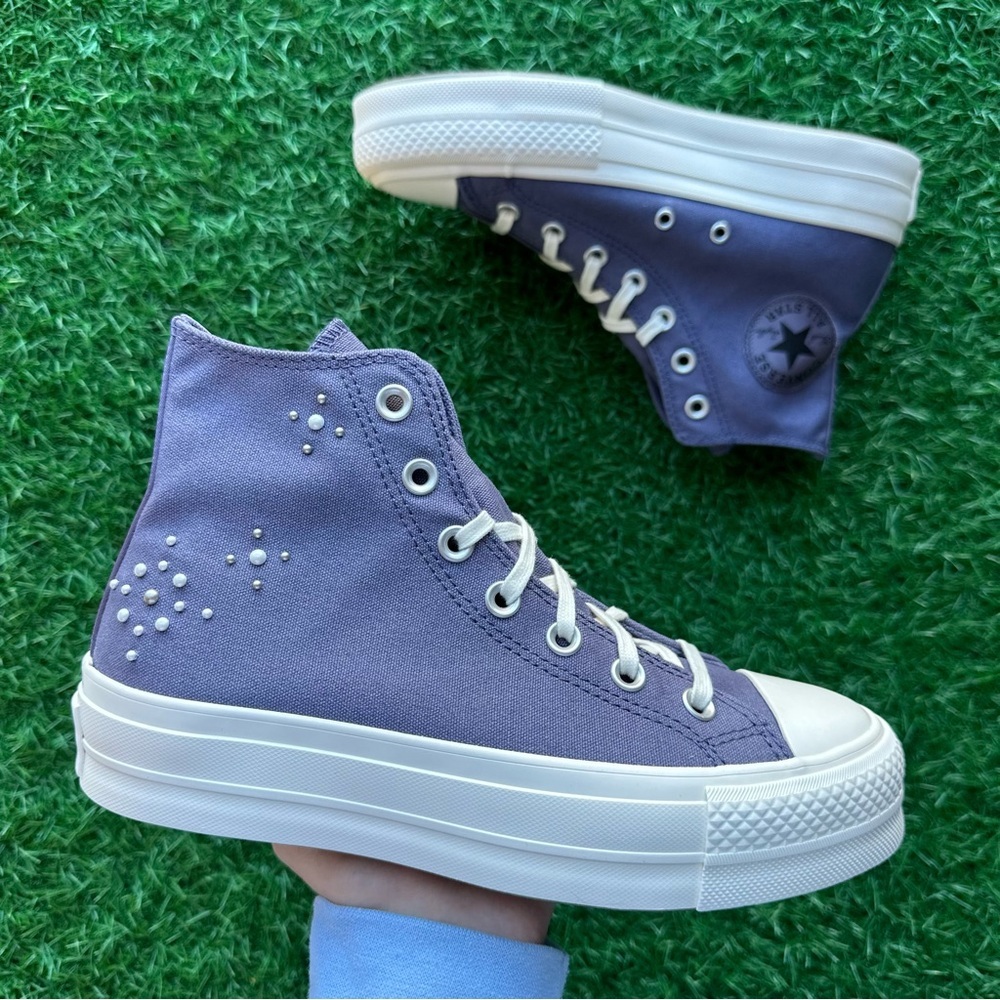 🎁Converse Chuck Taylor All Star Ctas Lift Hi Lavender Ash - Picture 5 of 12